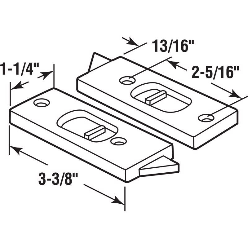 Prime-Line White Vinyl Window Tilt Latch 1-1/4 in. W X 3.375 in. L For Wood Window