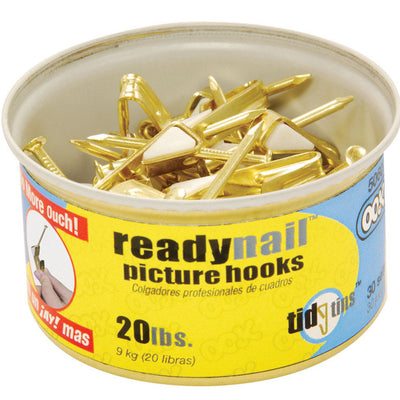 OOK Brass-Plated Standard Picture Hook 20 lb 30 pk