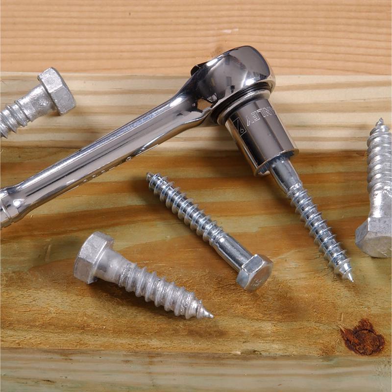 HILLMAN 1/4 in. X 6 in. L Hex Hot Dipped Galvanized Steel Lag Screw 100 pk