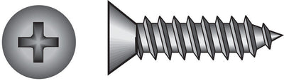 HILLMAN No. 12 Ga. X 1 in. L Phillips Flat Head Sheet Metal Screws 100 pk