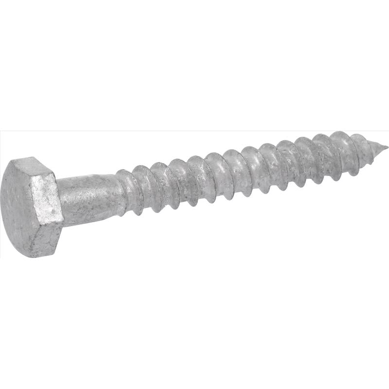 HILLMAN 5/16 in. X 2-1/2 in. L Hex Hot Dipped Galvanized Steel Lag Screw 100 pk