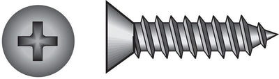 HILLMAN No. 14 Ga. X 1-1/2 in. L Phillips Flat Head Sheet Metal Screws 100 pk