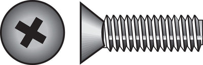 HILLMAN No. 6-32 Ga. X 1/2 in. L Phillips Flat Head Stainless Steel Machine Screws 100 pk