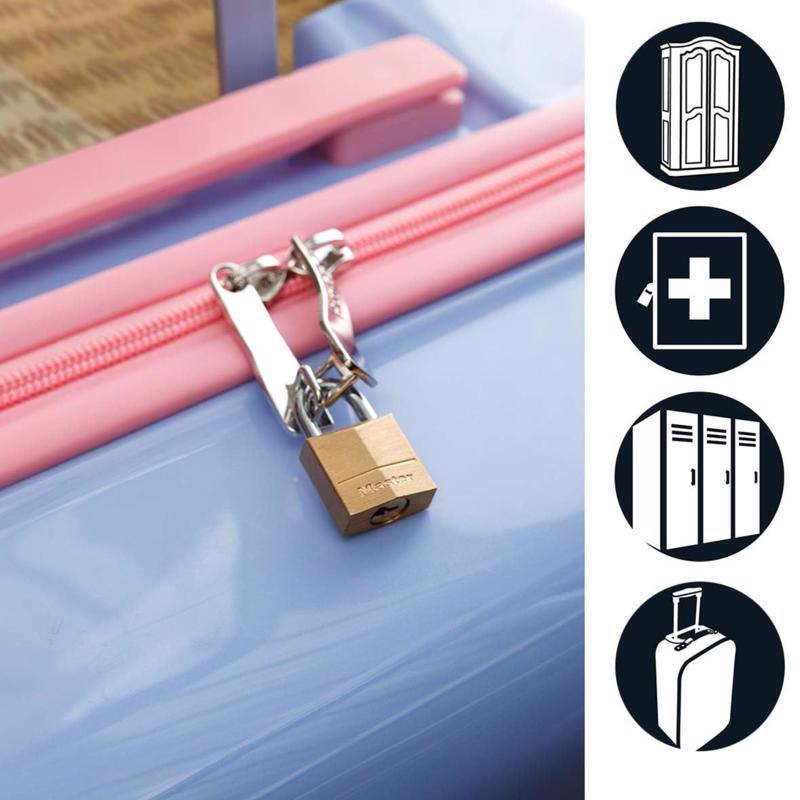 Master Lock 3/4 in. H X 7/16 in. W X 3/4 in. L Brass Pin Cylinder Exterior Padlock
