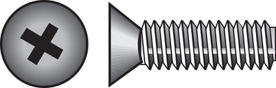 HILLMAN No. 8-32 Ga. X 1 in. L Phillips Flat Head Stainless Steel Machine Screws 100 pk