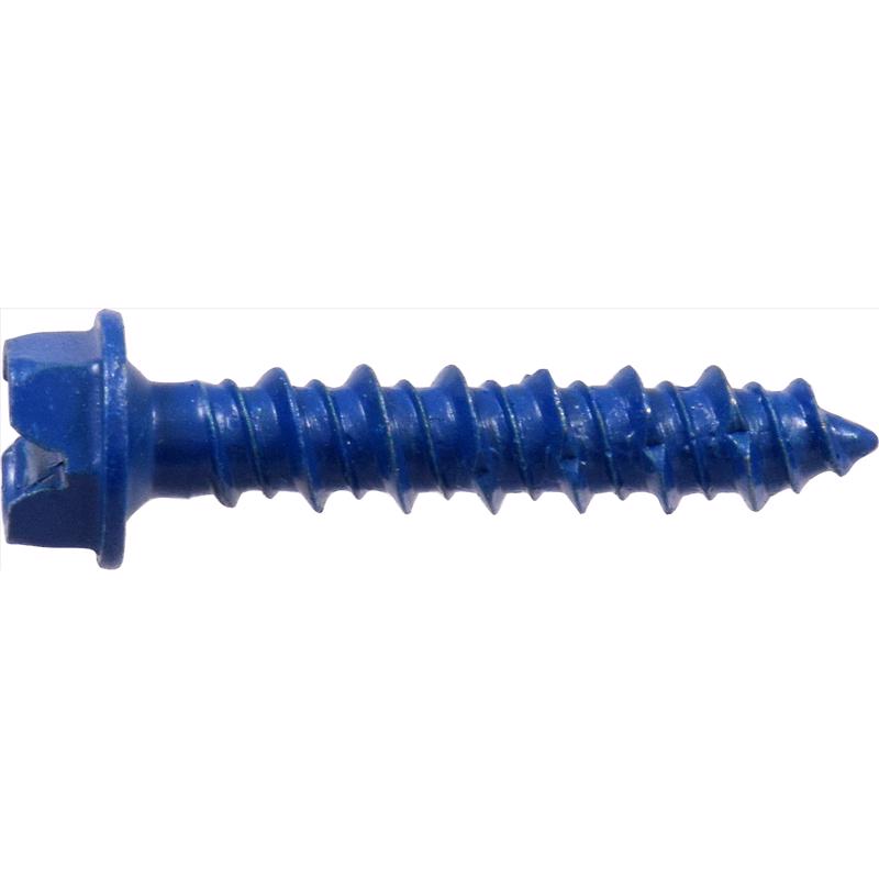 HILLMAN Tapper 1/4 in. D X 1.25 in. L Carbon Steel Hex Head Concrete Screw Anchor 100 pk
