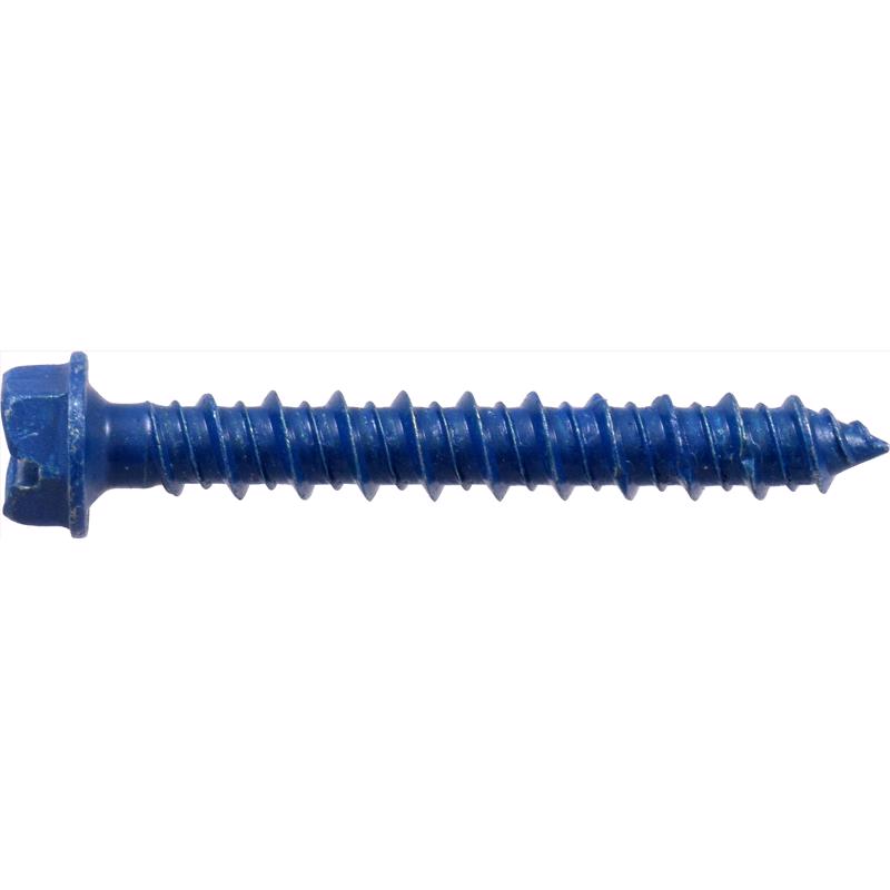 HILLMAN Tapper 1/4 in. D X 1.75 in. L Carbon Steel Hex Head Concrete Screw Anchor 100 pk