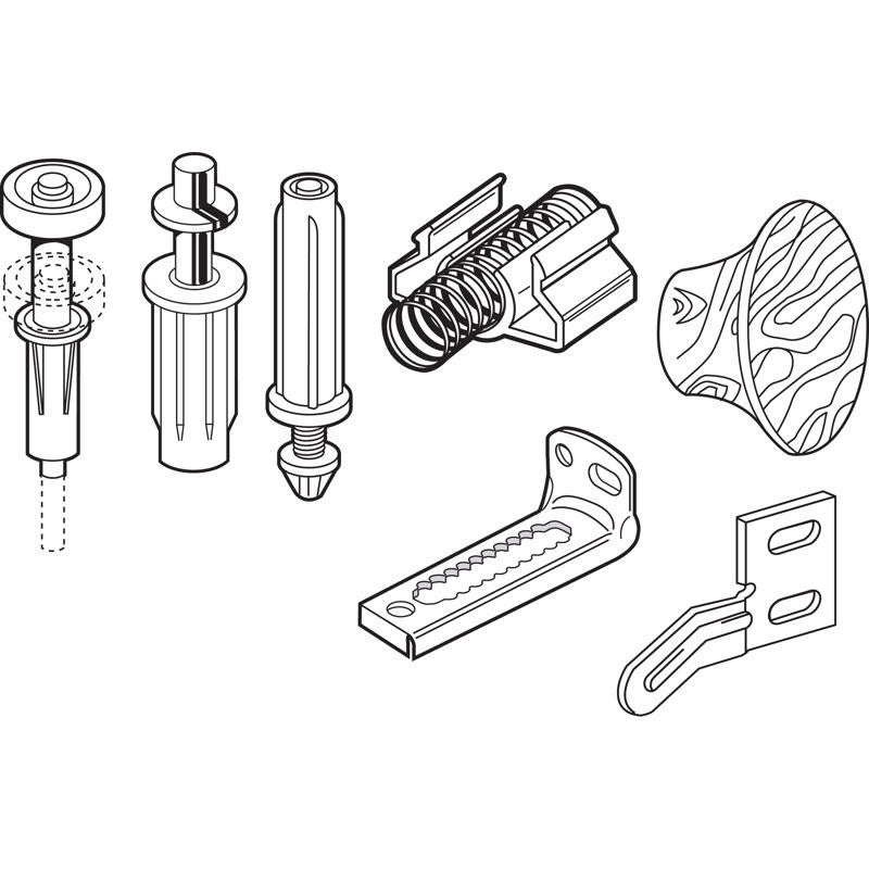 Prime-Line 3/8 in. D Plastic/Steel Door Repair Kit