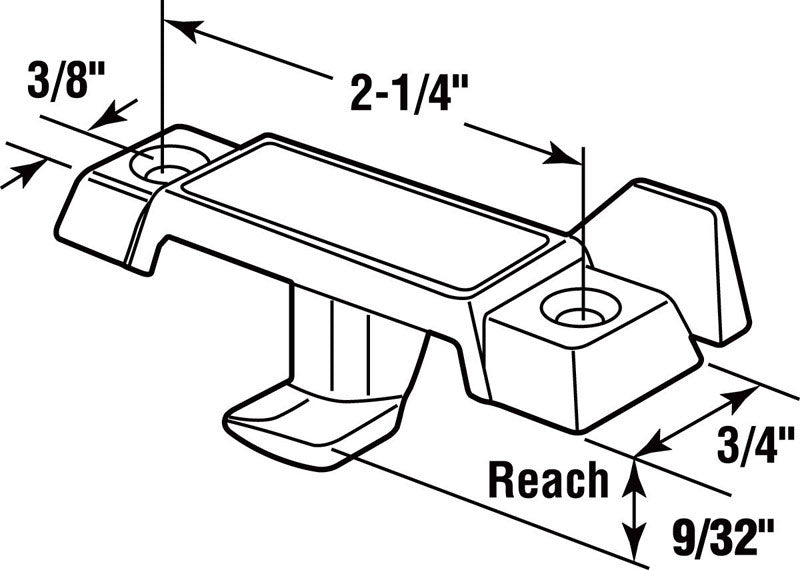 Prime-Line Painted Black Die-Cast Zinc Window Latch
