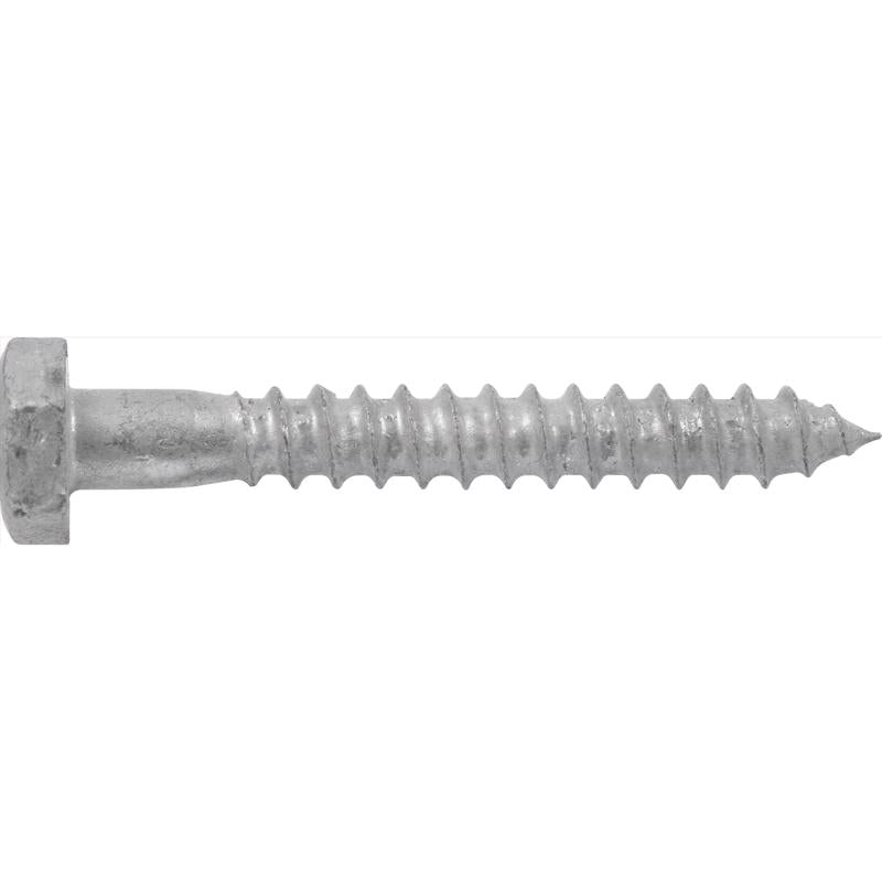 HILLMAN 5/16 in. X 6 in. L Hex Hot Dipped Galvanized Steel Lag Screw 50 pk