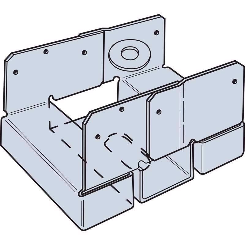 Simpson Strong-Tie ZMax 3.13 in. H X 3.56 in. W 14 speed Galvanized Steel Post Base