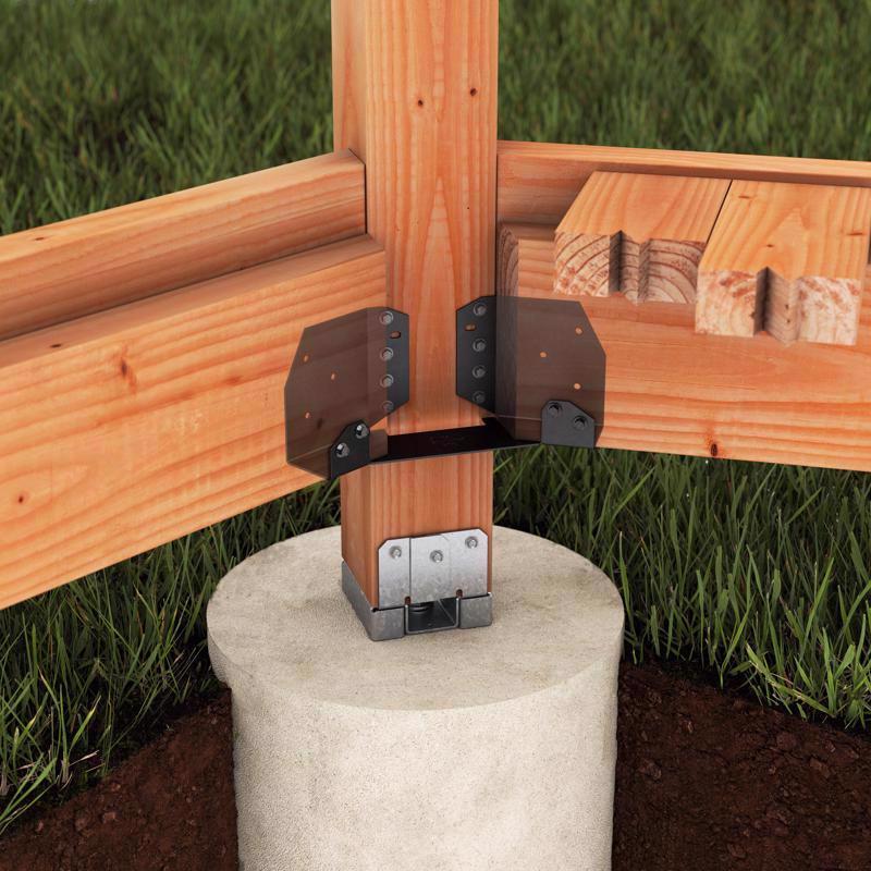 Simpson Strong-Tie ZMax 3.13 in. H X 3.56 in. W 14 speed Galvanized Steel Post Base