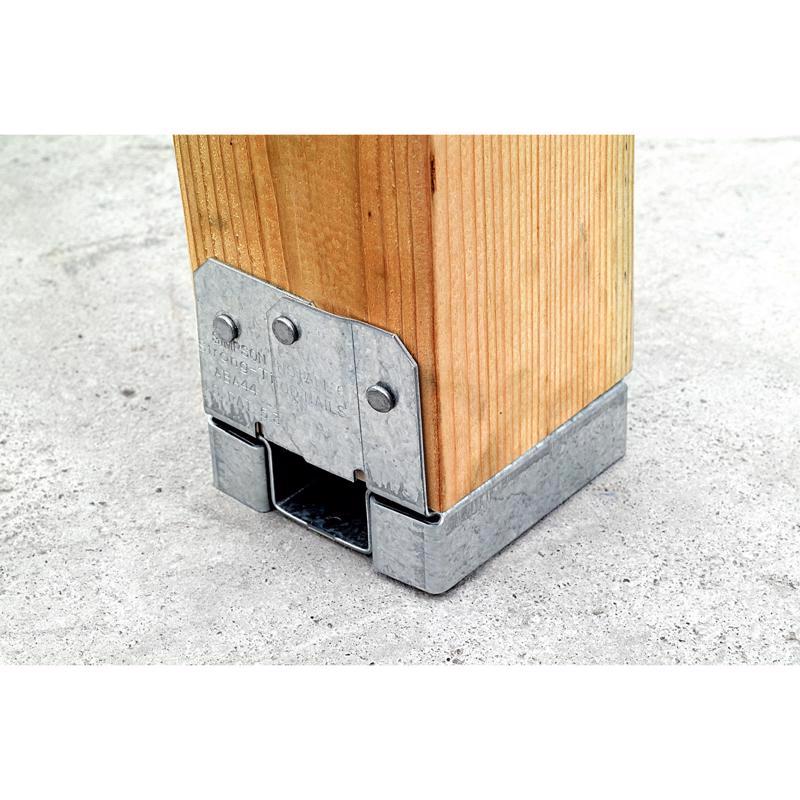 Simpson Strong-Tie ZMax 3.13 in. H X 5.5 in. W 14 Ga. Galvanized Steel Post Base