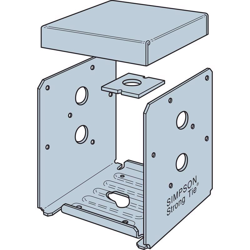 Simpson Strong-Tie ZMax 3.13 in. H X 5.5 in. W 12 Ga. Galvanized Steel Post Base