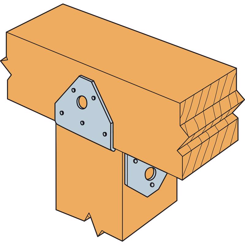 Simpson Strong-Tie 2.5 in. H X 5.5 in. W 18 Ga. Galvanized Steel Half Base