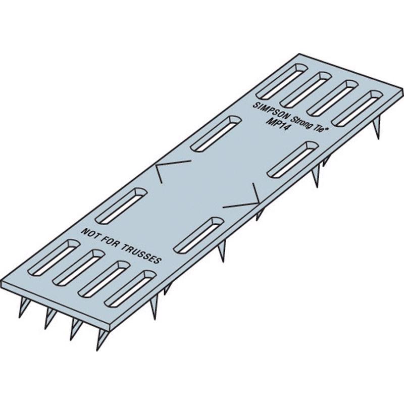 Simpson Strong-Tie 4 in. H X 0.4 in. W X 1 in. L Galvanized Steel Mending Plate