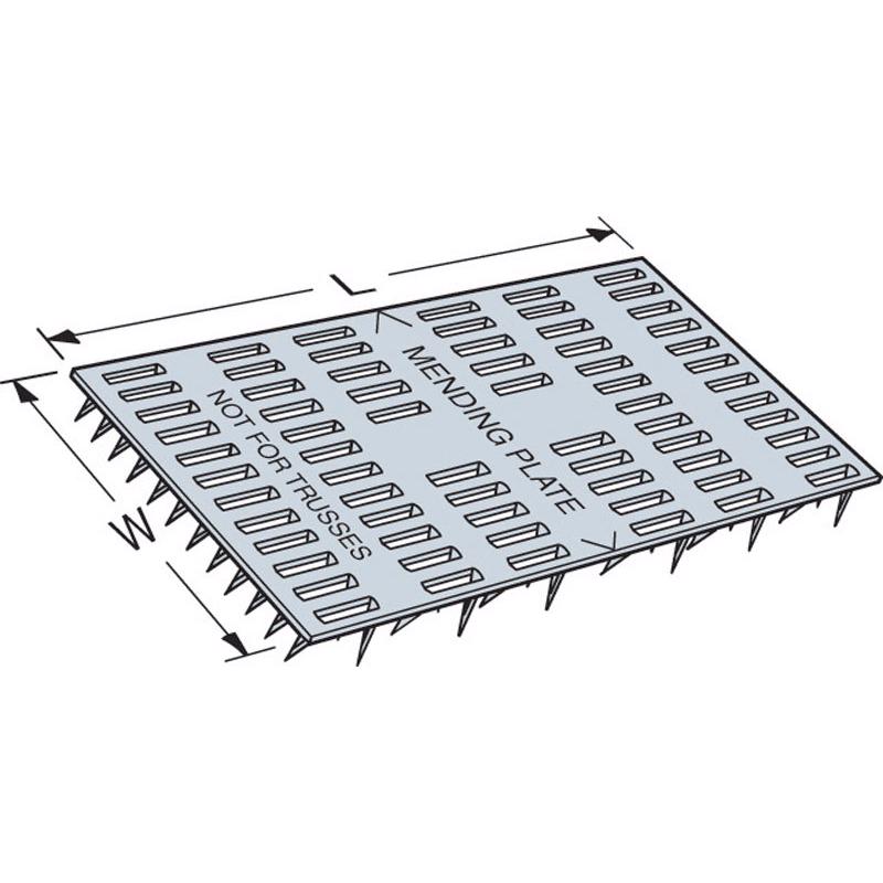 Simpson Strong-Tie 6 in. H X 0.4 in. W X 3 in. L Galvanized Steel Mending Plate