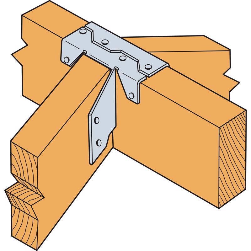 Simpson Strong-Tie 2.25 in. H X 4 in. W 18 Ga. Galvanized Steel Ridge Rafter