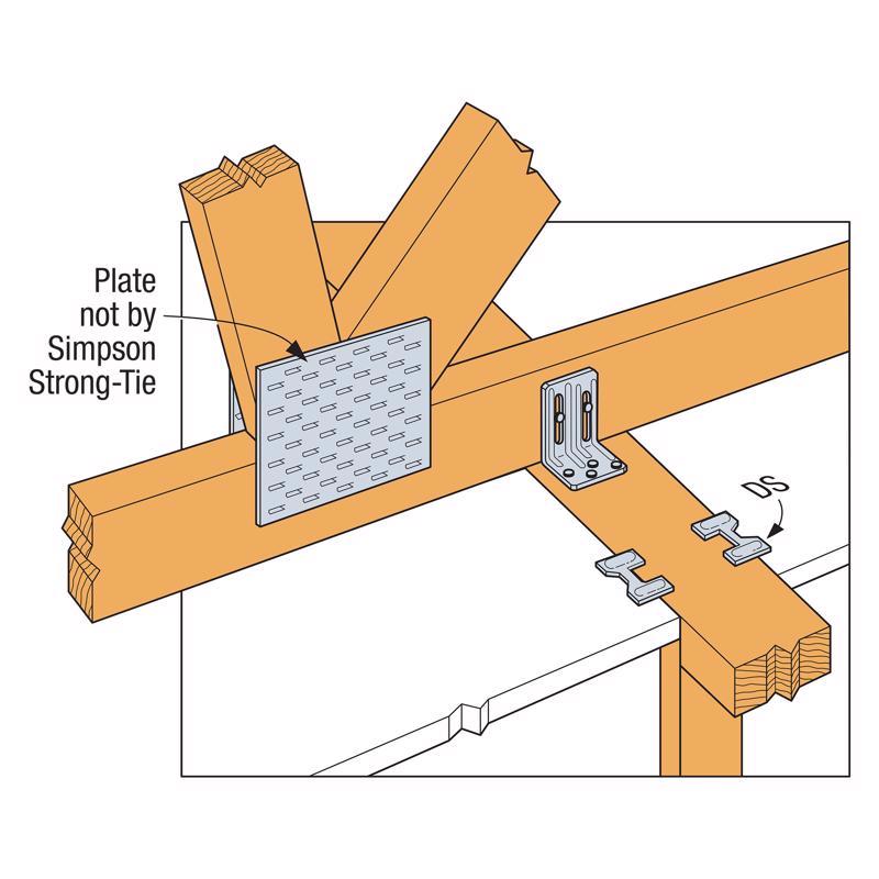 Simpson Strong-Tie Galvanized Silver Steel Double Truss Clip For 2-1/2
