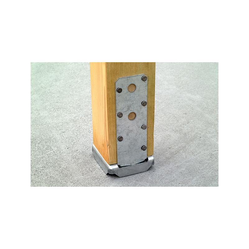 Simpson Strong-Tie ZMax 6.25 in. H X 3.56 in. W 12, 14 Ga. Galvanized Steel Post Base