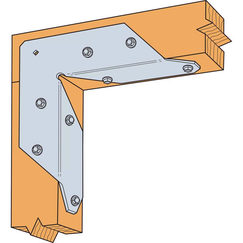 Simpson Strong-Tie ZMax 5.94 in. H X 5.94 in. W 16 Ga. Galvanized Steel Rigid Tie Connectors