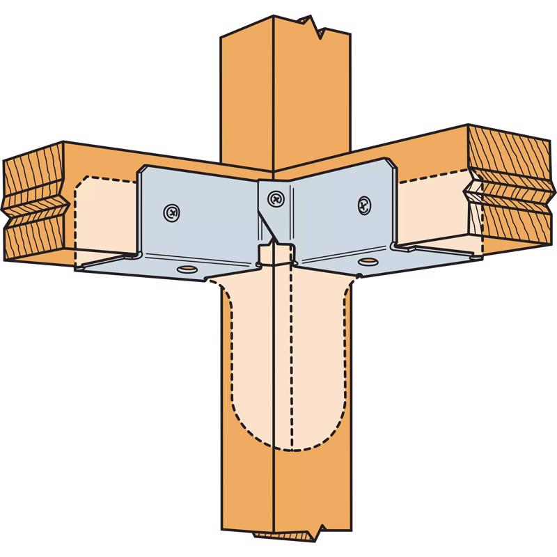 Simpson Strong-Tie ZMax 5 in. H X 4.94 in. W 18 Ga. Galvanized Steel Rigid Tie Connectors