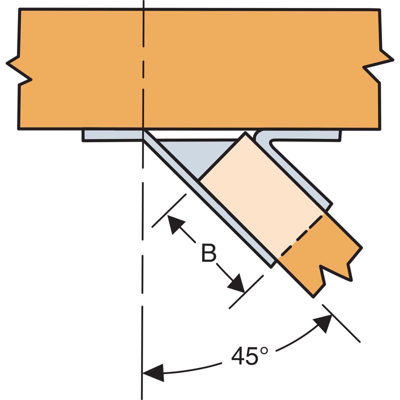 Simpson Strong-Tie ZMax 2.56 in. H X 4.65 in. W 16 Ga. Galvanized Steel Joist Hanger