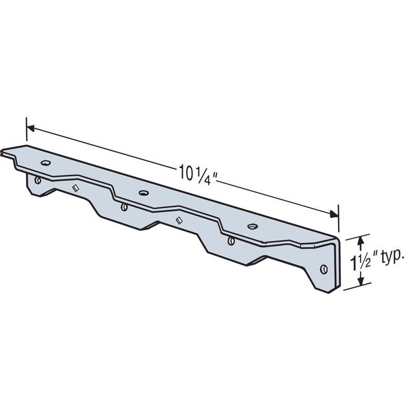 Simpson Strong-Tie 1.5 in. W X 10.3 in. L Galvanized Steel Staircase Angle