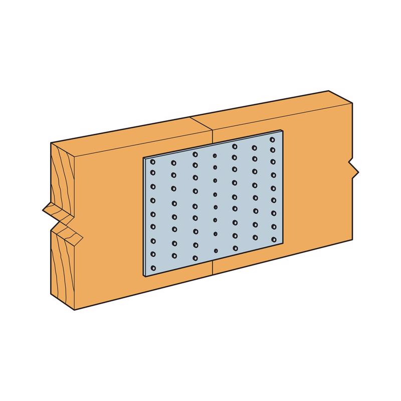 Simpson Strong-Tie 7 in. H X 0.04 in. W X 5.8 in. L Galvanized Steel Tie Plate