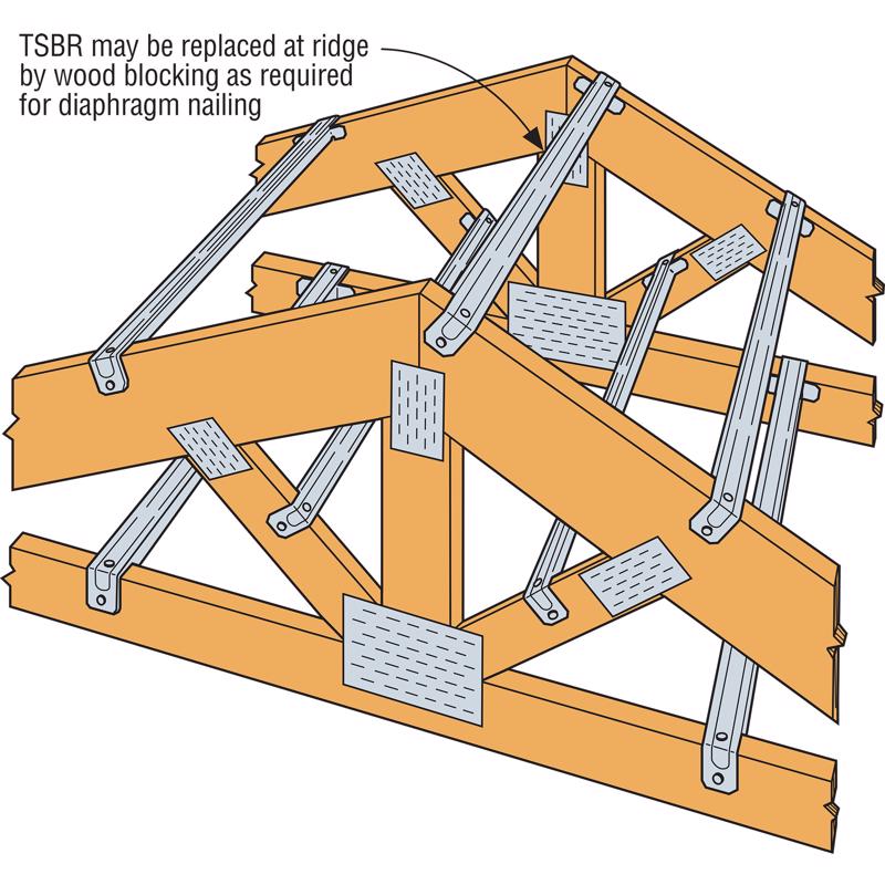 Simpson Strong-Tie 25.5 in. H X 1.75 in. W 22 Ga. Galvanized Steel Truss Spacer