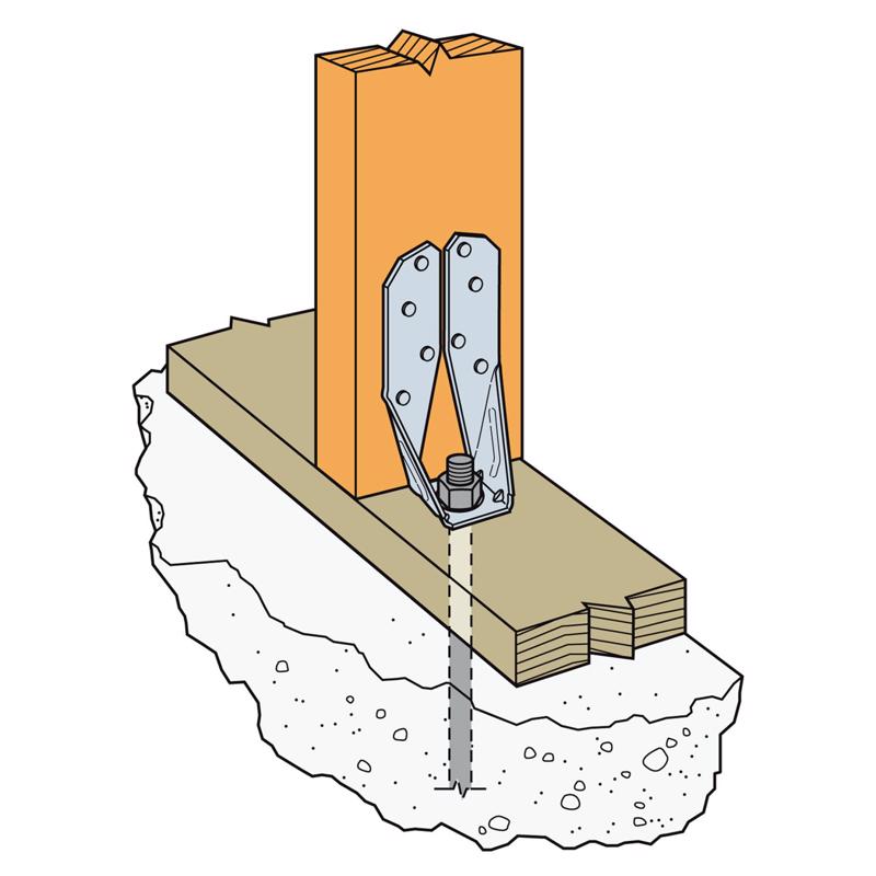 Simpson Strong-Tie ZMax 7.03 in. H X 3.25 in. W 14 Ga. Steel Deck Tension Tie