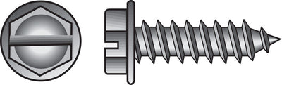HILLMAN No. 14 Ga. X 1-1/4 in. L Slotted Hex Washer Head Sheet Metal Screws 100 pk