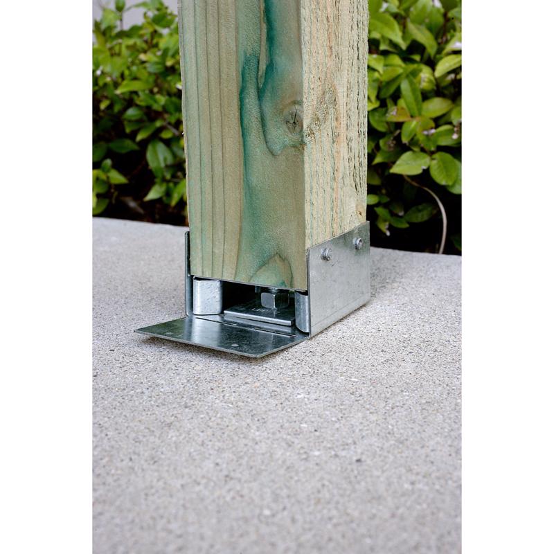 Simpson Strong-Tie ZMax 2.25 in. H X 3.56 in. W 16 Ga. Galvanized Steel Post Base