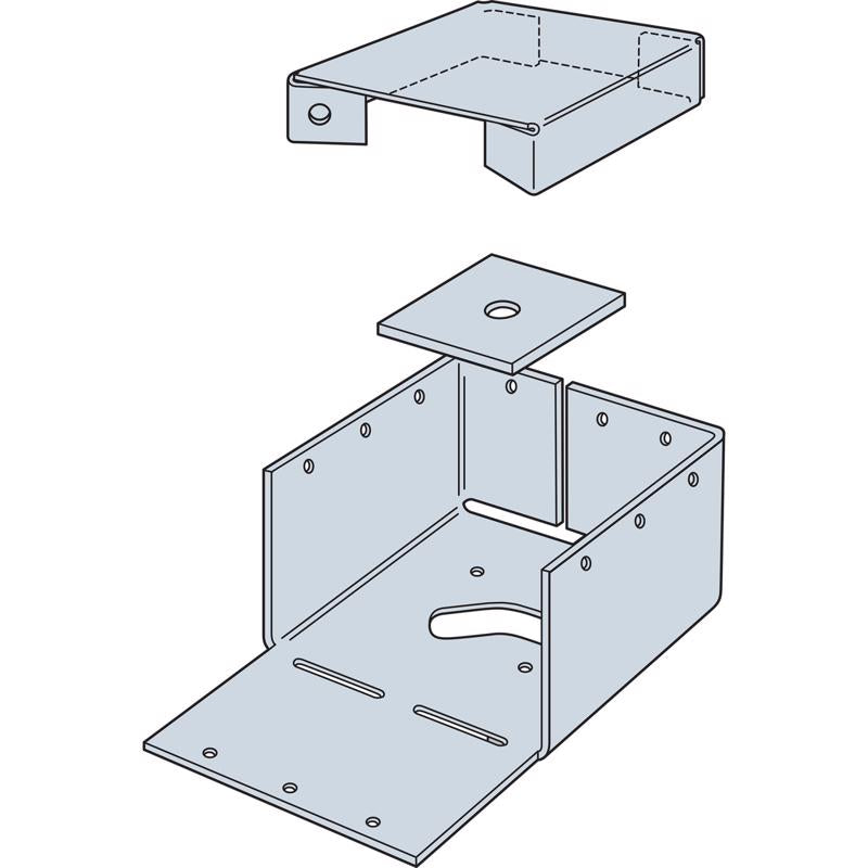 Simpson Strong-Tie ZMax 3 in. H X 5.5 in. W 12 Ga. Galvanized Steel Post Base
