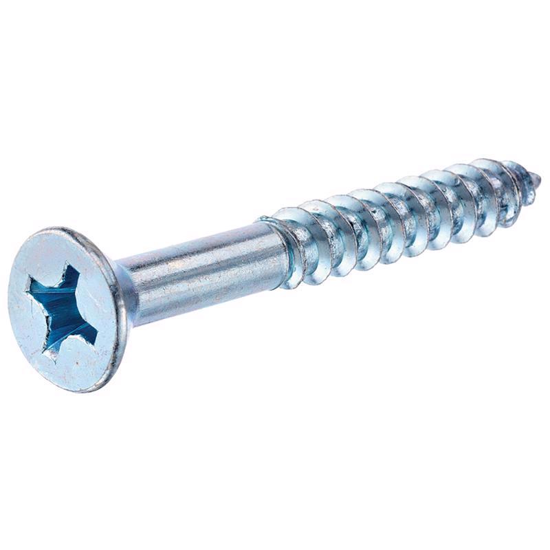 HILLMAN No. 6 Ga. X 1-1/4 in. L Phillips Zinc-Plated Coarse Wood Screws 100 pk