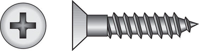 HILLMAN No. 8 Ga. X 1-1/4 in. L Phillips Zinc-Plated Coarse Wood Screws 100 pk