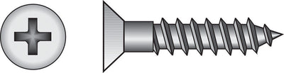 HILLMAN No. 12 Ga. X 1-1/2 in. L Phillips Zinc-Plated Coarse Wood Screws 100 pk