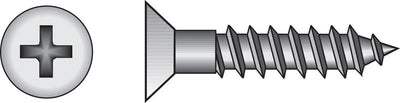 HILLMAN No. 8 Ga. X 2 in. L Phillips Zinc-Plated Coarse Wood Screws 100 pk