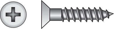 HILLMAN No. 8 X 3 in. L Phillips Zinc-Plated Coarse Wood Screws 100 pk
