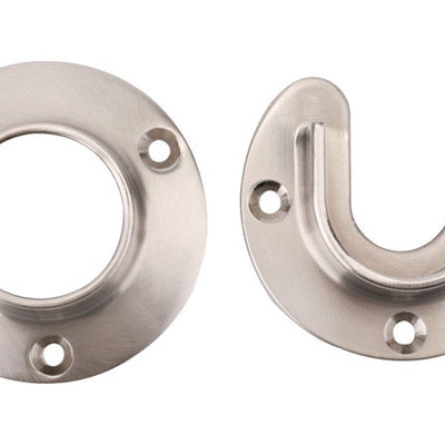 Knape & Vogt Pro HD 6-1/2 in. L X 1-5/16 in. D Brushed Nickel Steel Rod Socket