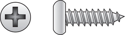 HILLMAN No. 12 Ga. X 5/8 in. L Phillips Pan Head Sheet Metal Screws 100 pk