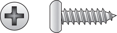HILLMAN No. 12 Ga. X 1-1/4 in. L Phillips Pan Head Sheet Metal Screws 100 pk