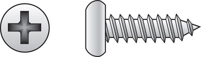 HILLMAN No. 8 Ga. X 1-1/2 in. L Phillips Pan Head Sheet Metal Screws 100 pk