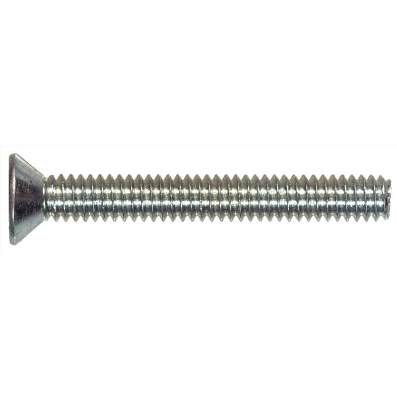 HILLMAN No. 6-32 Ga. X 1/2 in. L Phillips Flat Head Zinc-Plated Steel Machine Screws 100 pk