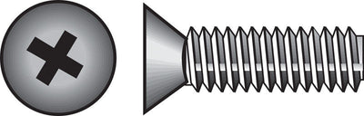 HILLMAN No. 8-32 Ga. X 3/4 in. L Phillips Flat Head Zinc-Plated Steel Machine Screws 100 pk