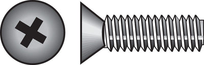 HILLMAN No. 8-32 Ga. X 1 in. L Phillips Flat Head Zinc-Plated Steel Machine Screws 100 pk