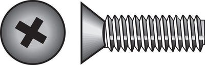HILLMAN No. 10-24 Ga. X 1-1/4 in. L Phillips Flat Head Zinc-Plated Steel Machine Screws 100 pk