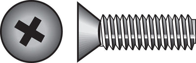 HILLMAN No. 10-24 Ga. X 2 in. L Phillips Flat Head Zinc-Plated Steel Machine Screws 100 pk