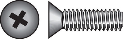 HILLMAN No. 1/4-20 Ga. X 1/2 in. L Phillips Flat Head Zinc-Plated Steel Machine Screws 100 pk
