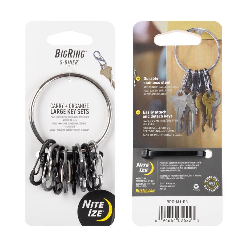 Nite Ize BigRing 2 in. D Stainless Steel Silver Loop Key Ring